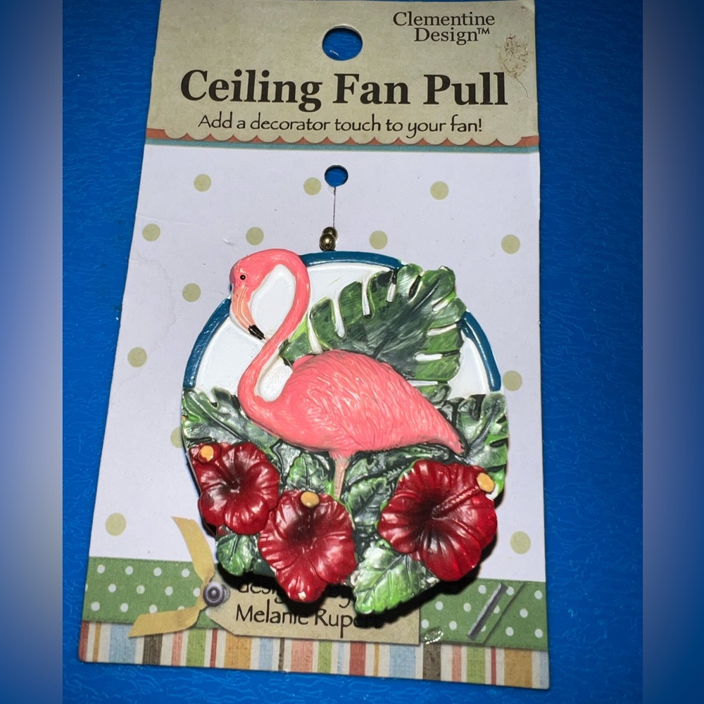 Clementine Design Pink flamingo ceiling fan pull BNWT